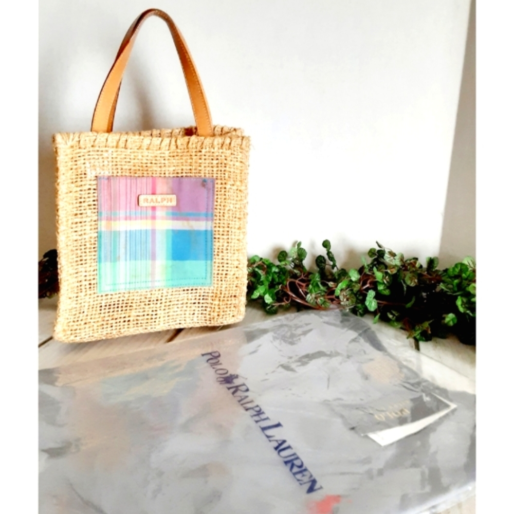 Ralph Lauren Tan Mini Bag with Multicolor Patch - Picture 2 of 15